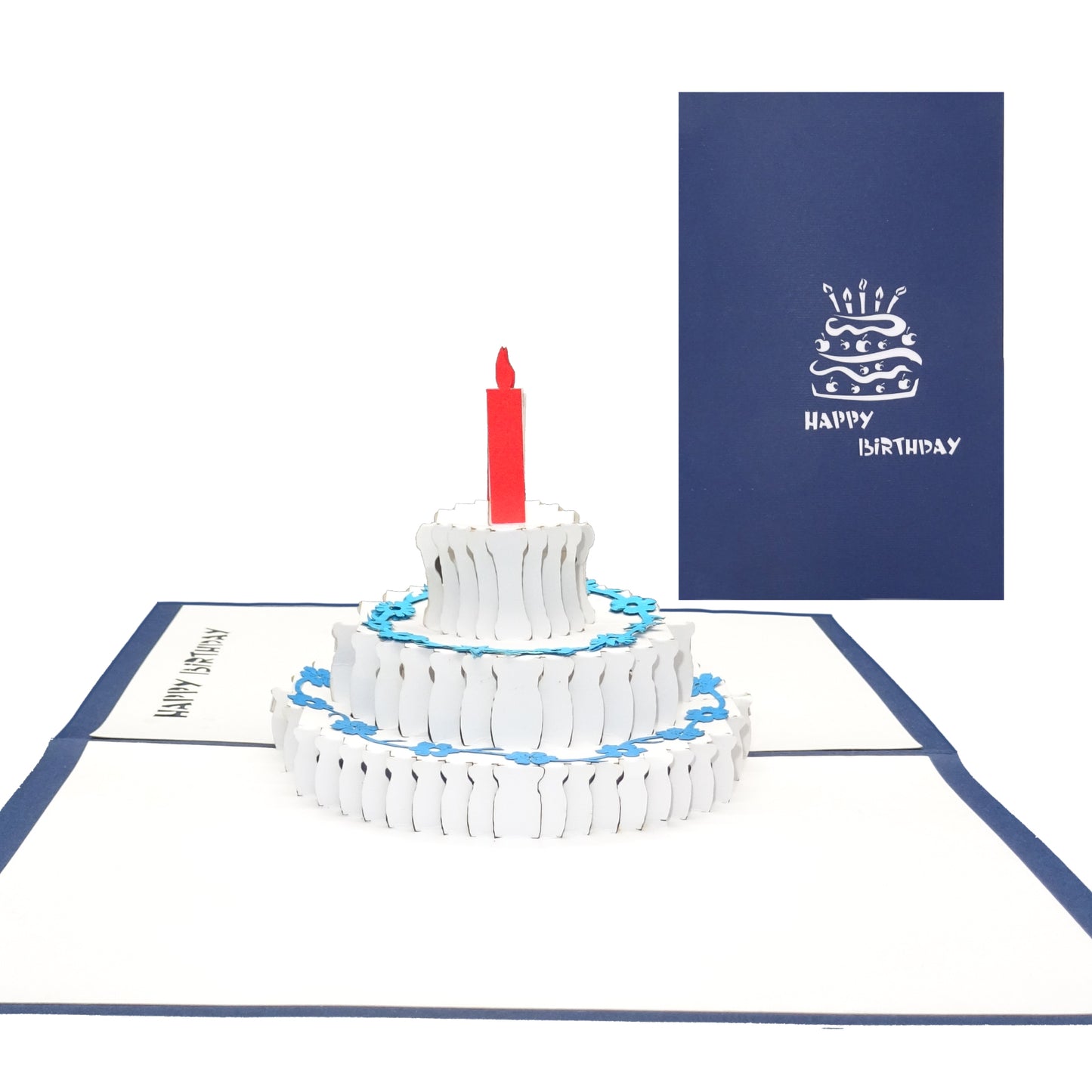 Pop Up Karte "Birthday Cake" 3D Geburtstagskarte mit Umschlag