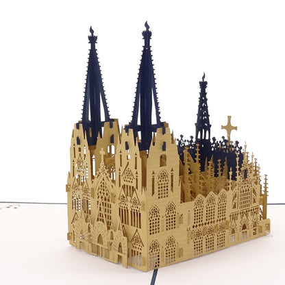 Pop Up Karte "Kölner Dom - Liebe Grüße aus Köln" Souvenir, Geschenk, 3D Grußkarte