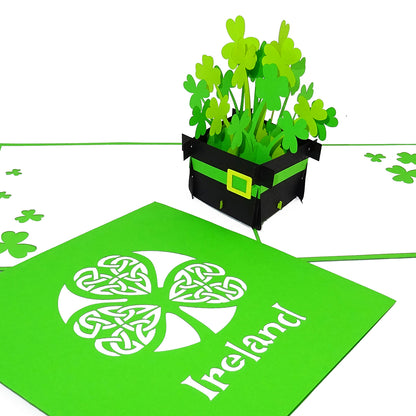 Pop Up Karte „Irland“ Souvenir, Geburtstagskarte, Reisegutschein Dublin Geschenk