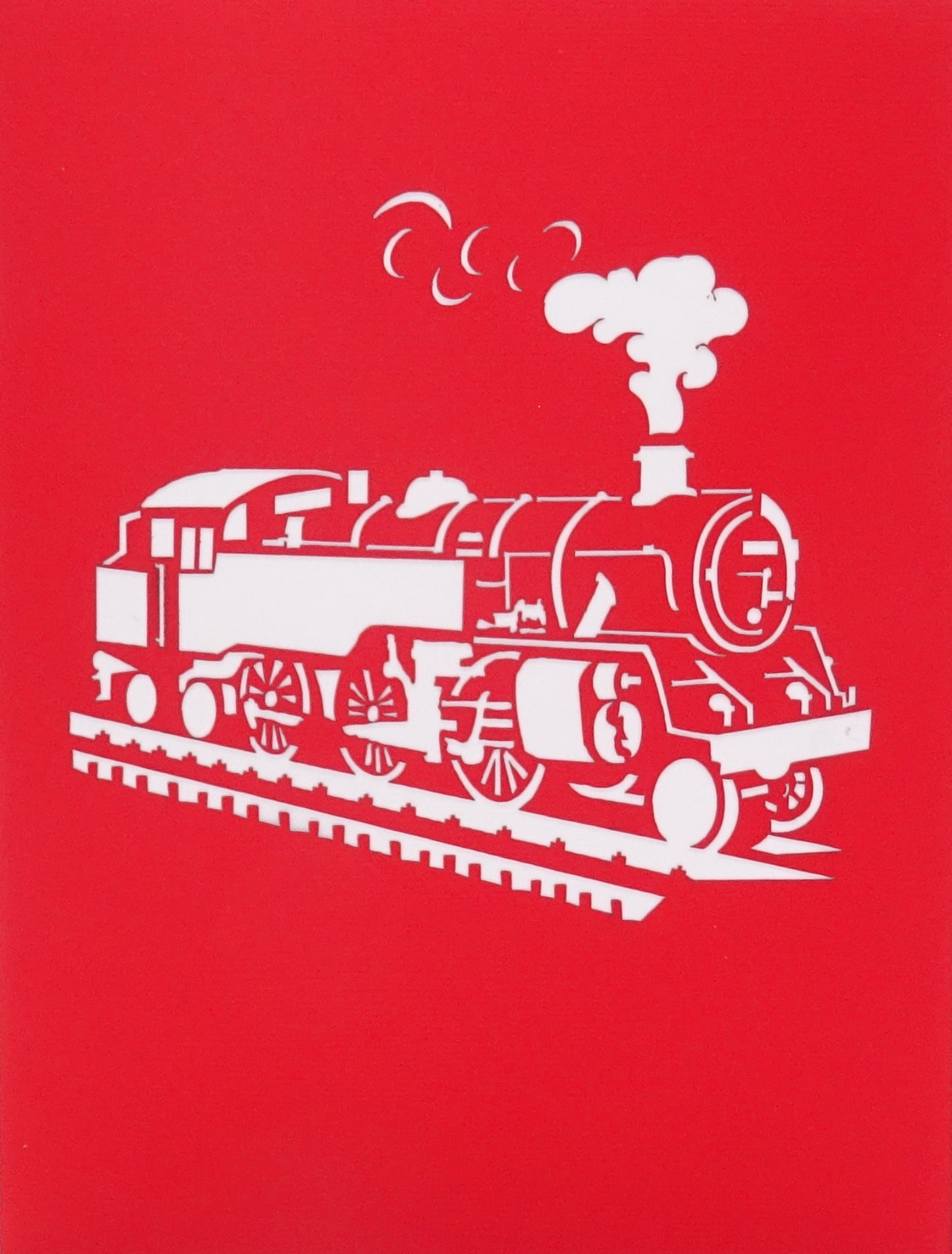 Pop Up Karte "Lokomotive" 3D Geburtstagskarte Eisenbahn Einladung & Geschenk