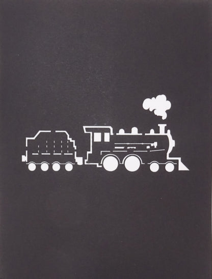 Pop Up Karte "Dampflok" Geburtstagskarte Eisenbahn - Einladung & Gutschein