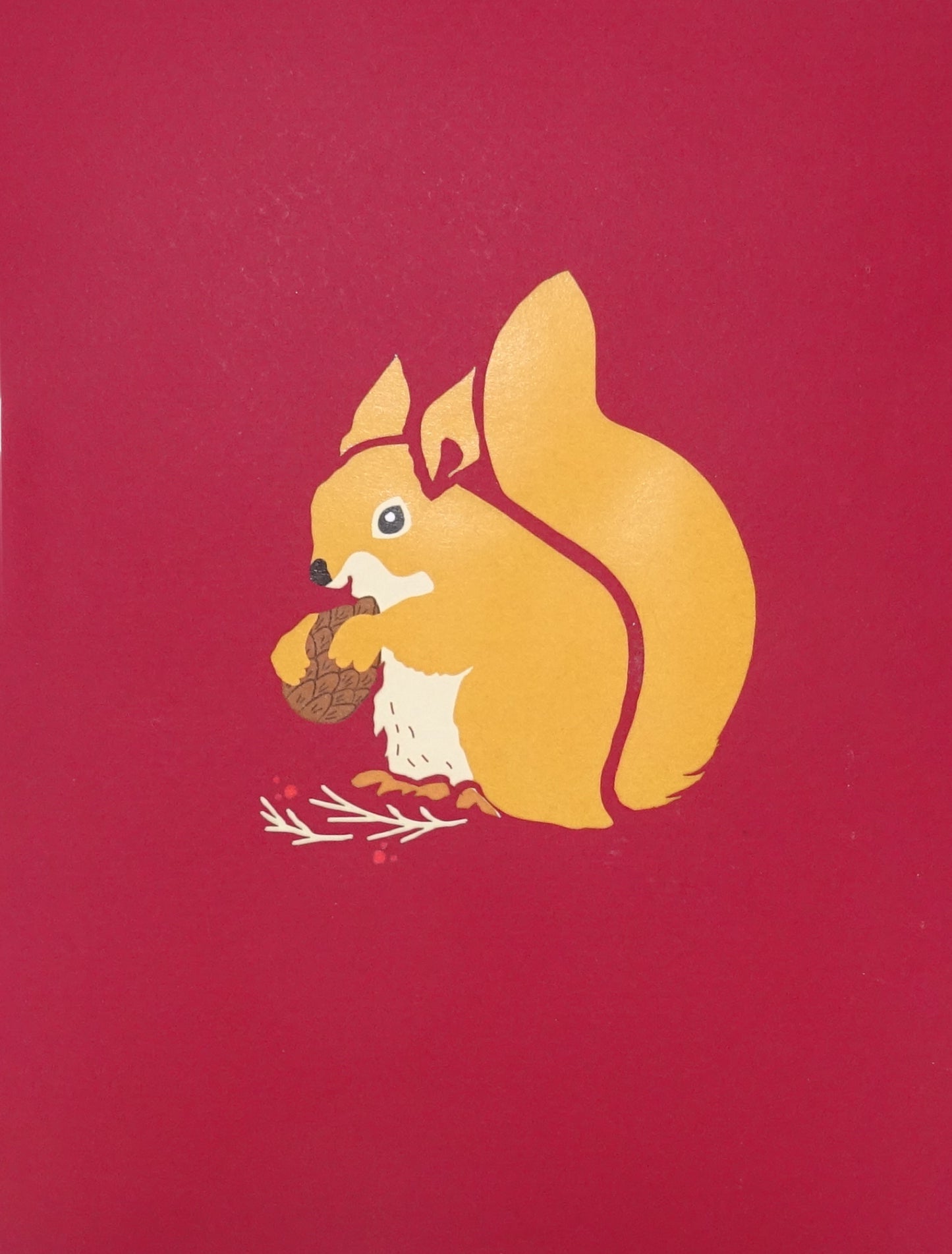 Pop Up Karte "Eichhörnchen" 3D Postkarten als Weihnachtskarte & Geburtstagskarte