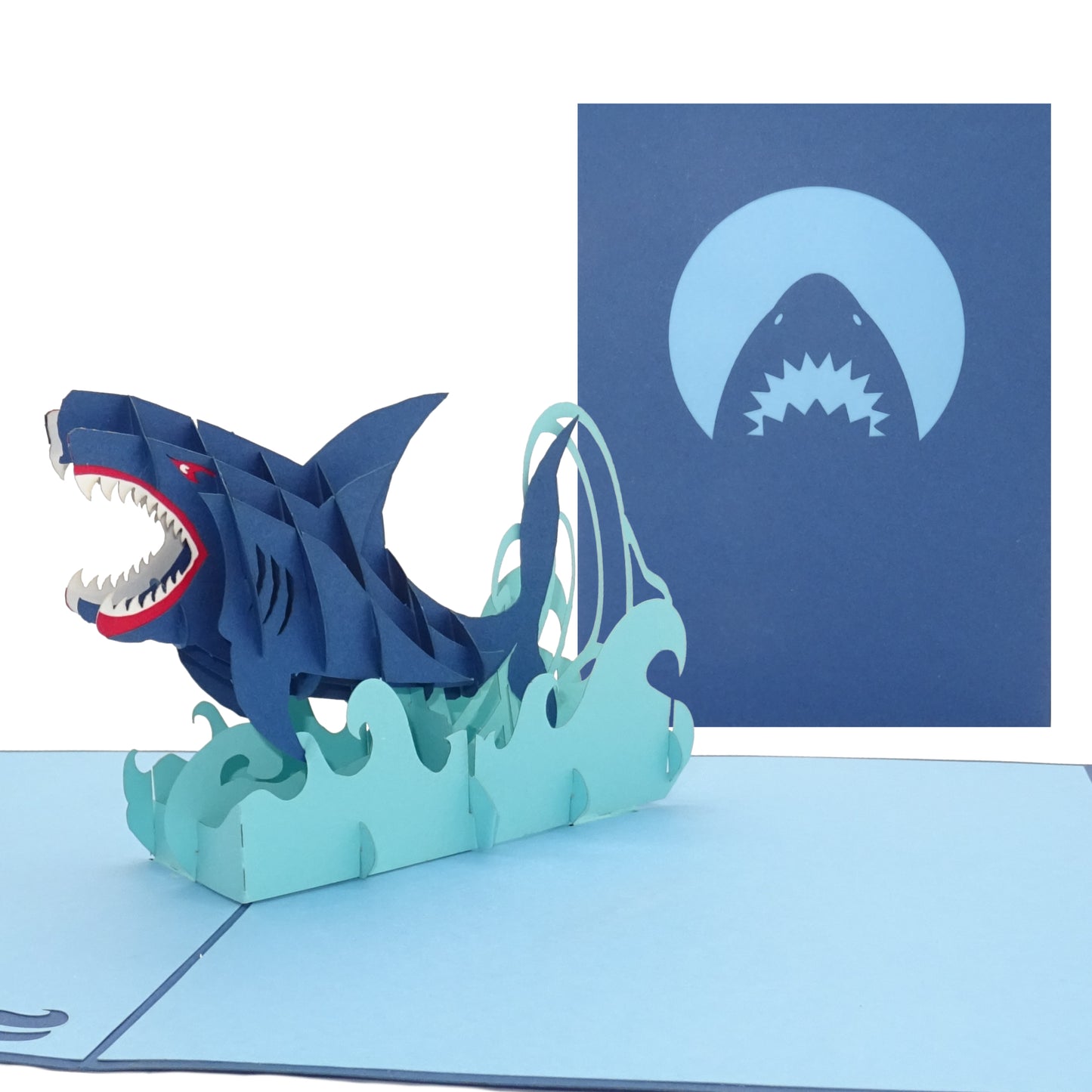 Pop Up Karte "Hai – Shark Attack“ 3D Grußkarte, Haie Geburtstagskarte, Gutschein Tauchen