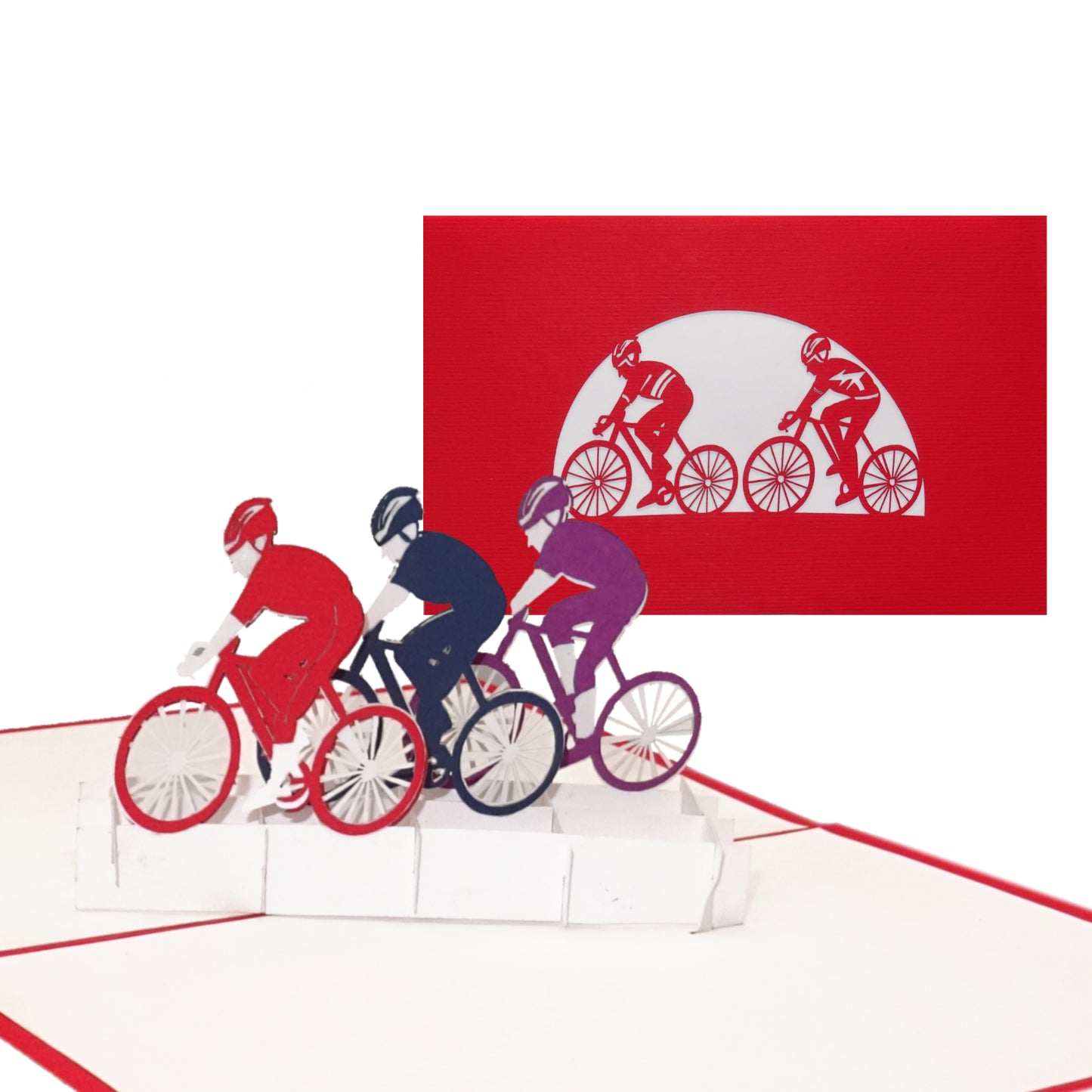Pop-Up Karte "Radsport - Fahrrad Tour" 3D Geburtstagskarte Radrennen