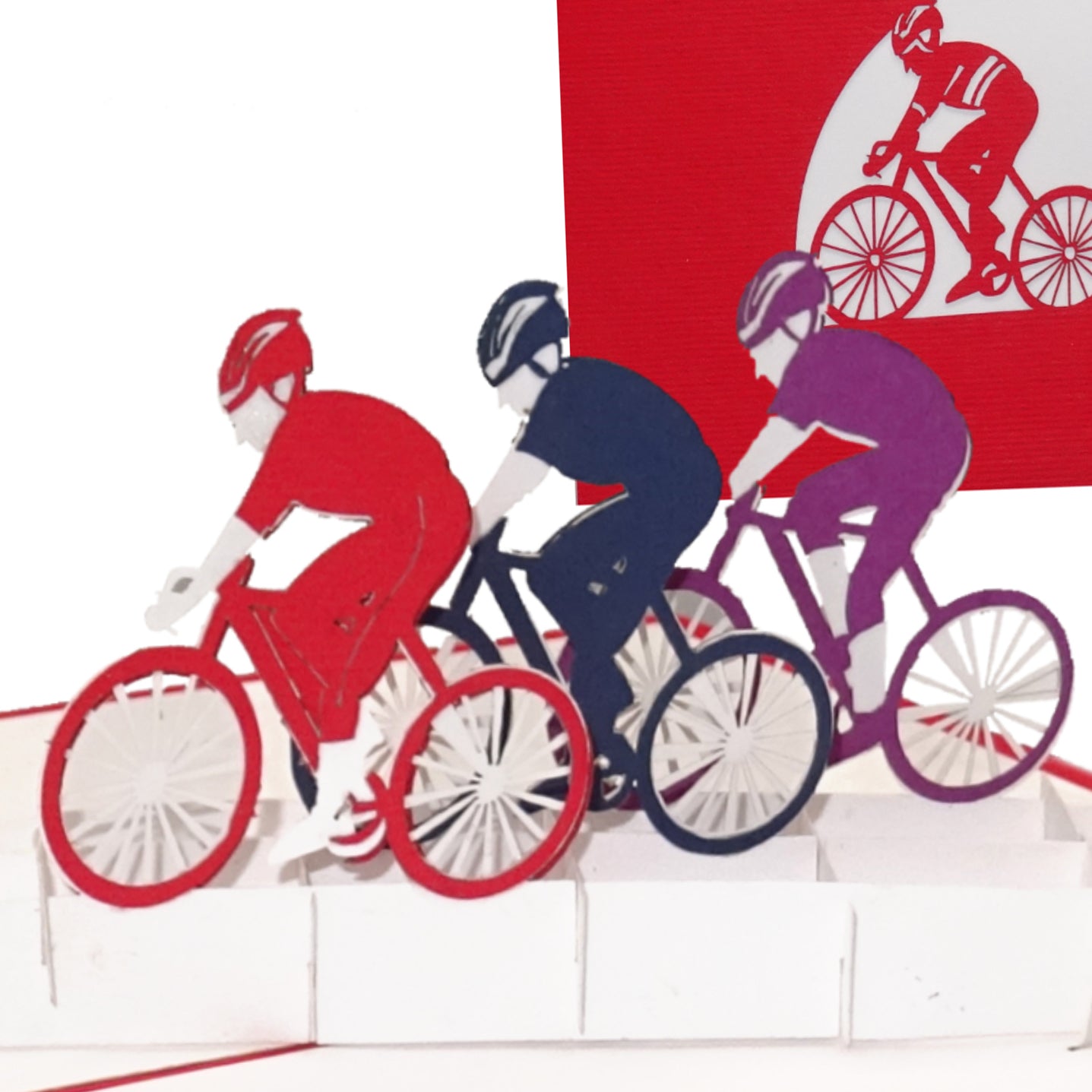 Pop-Up Karte "Radsport - Fahrrad Tour" 3D Geburtstagskarte Radrennen