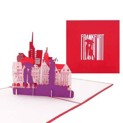 Pop Up Karte „Frankfurt" 3D Geburtstagskarte, Souvenir, Gutschein & Fanartikel