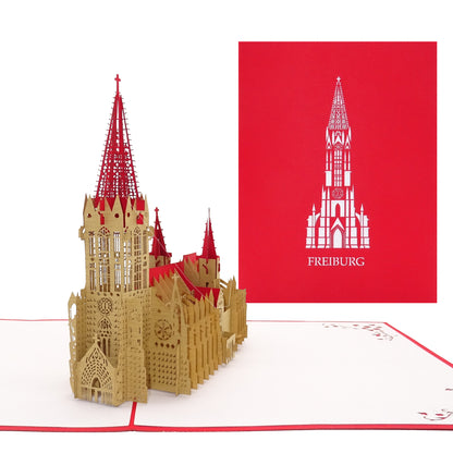 Pop Up Karte „Freiburg - Freiburger Münster“ Souvenir, Fanartikel & Deko