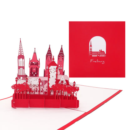 Pop Up Karte „Freiburg - Panorama“ Souvenir, Fanartikel & Deko