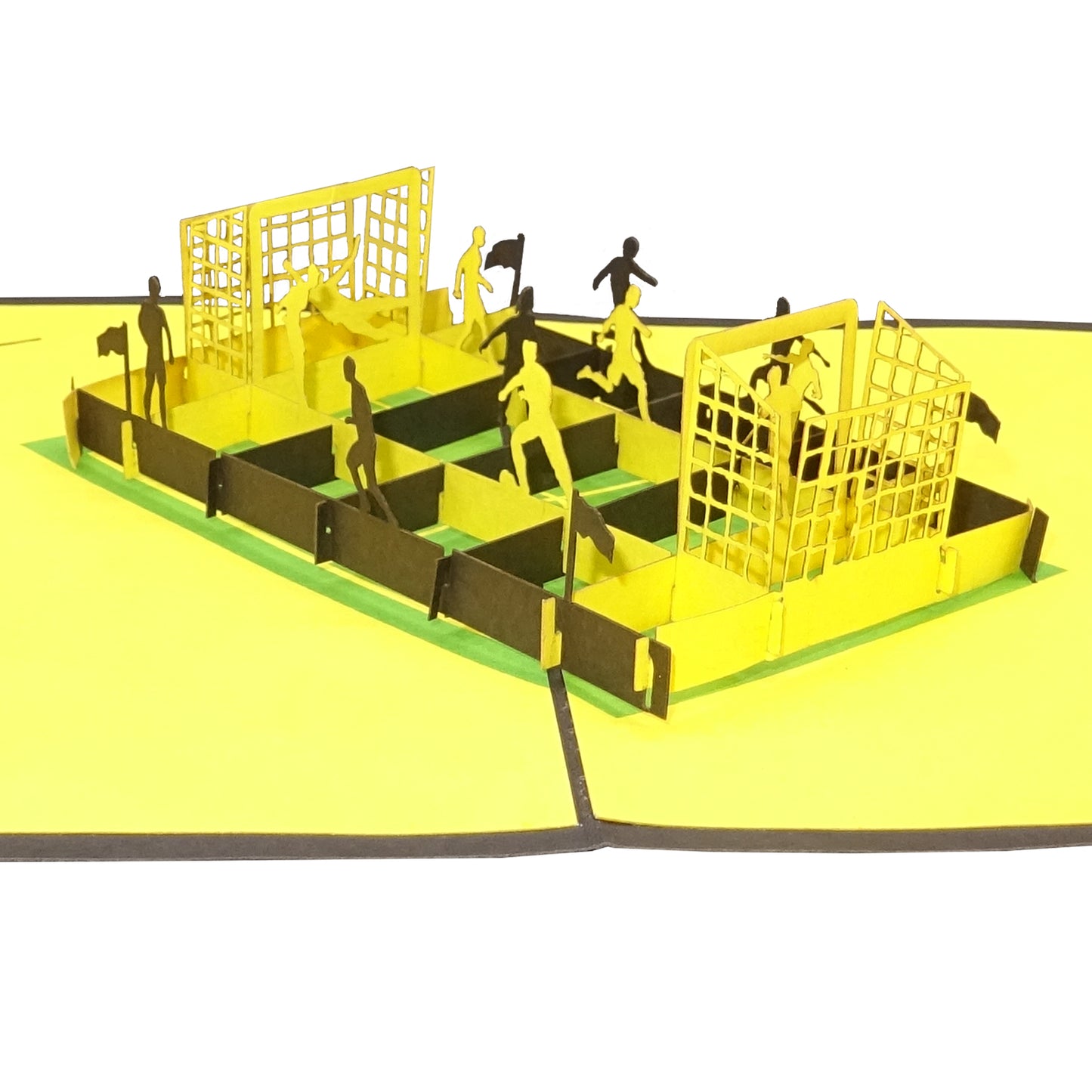 Pop Up Karte "Fußball Schwarz & Gelb" 3D Geburtstagskarte, Fanartikel Dortmund, Aachen