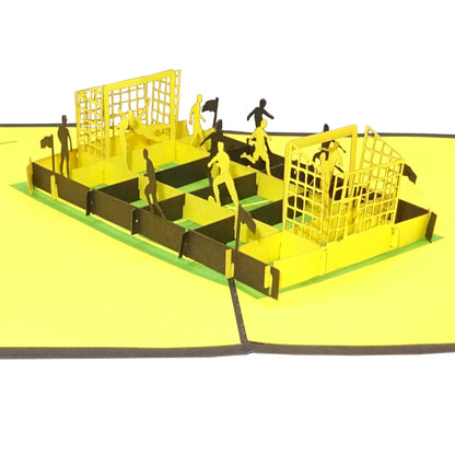 Pop Up Karte "Fußball Schwarz & Gelb" 3D Geburtstagskarte, Fanartikel Dortmund, Aachen