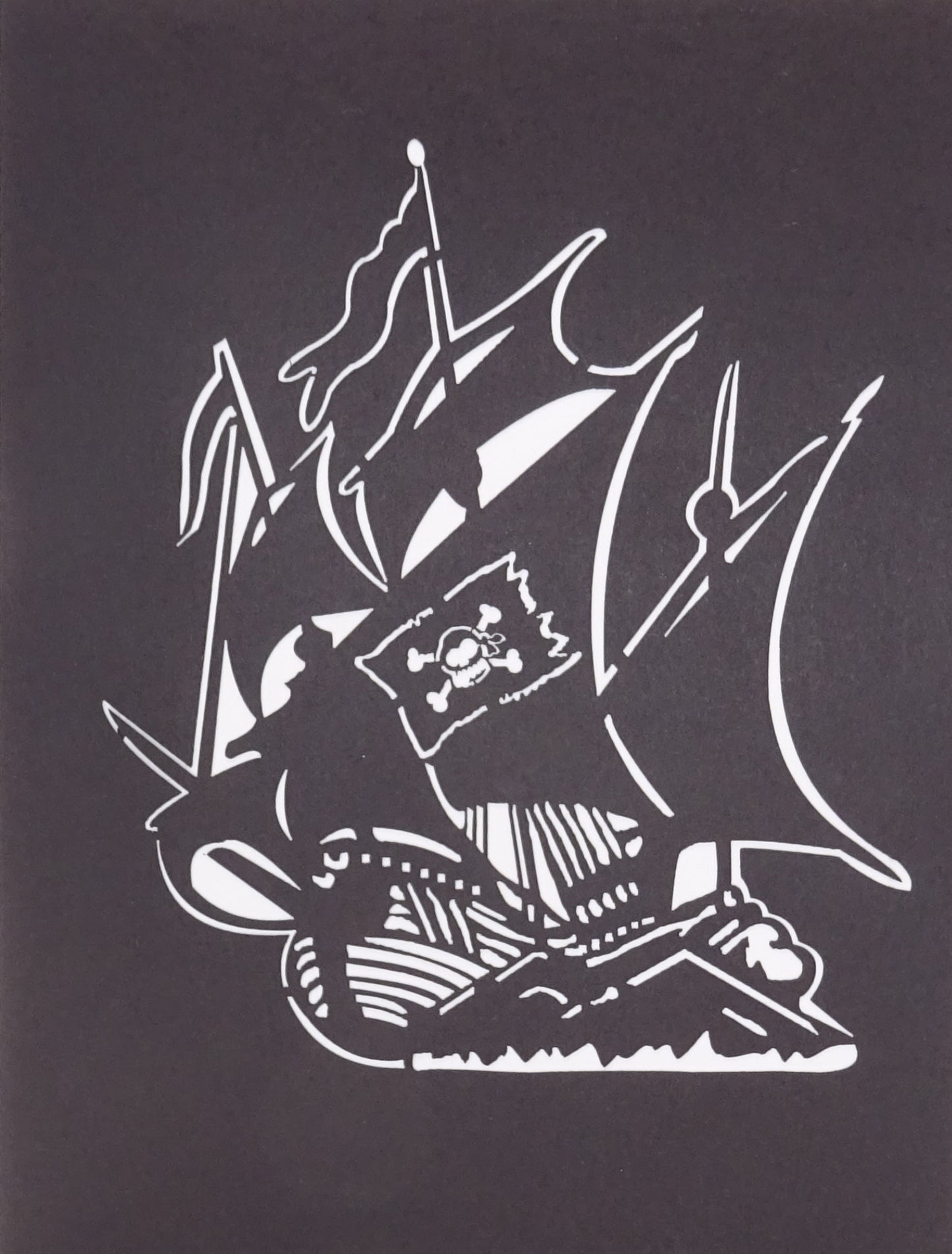 Pop Up Karte "Piratenschiff" Piraten Geburtstagskarte, Einladungskarte Kindergeburtstag