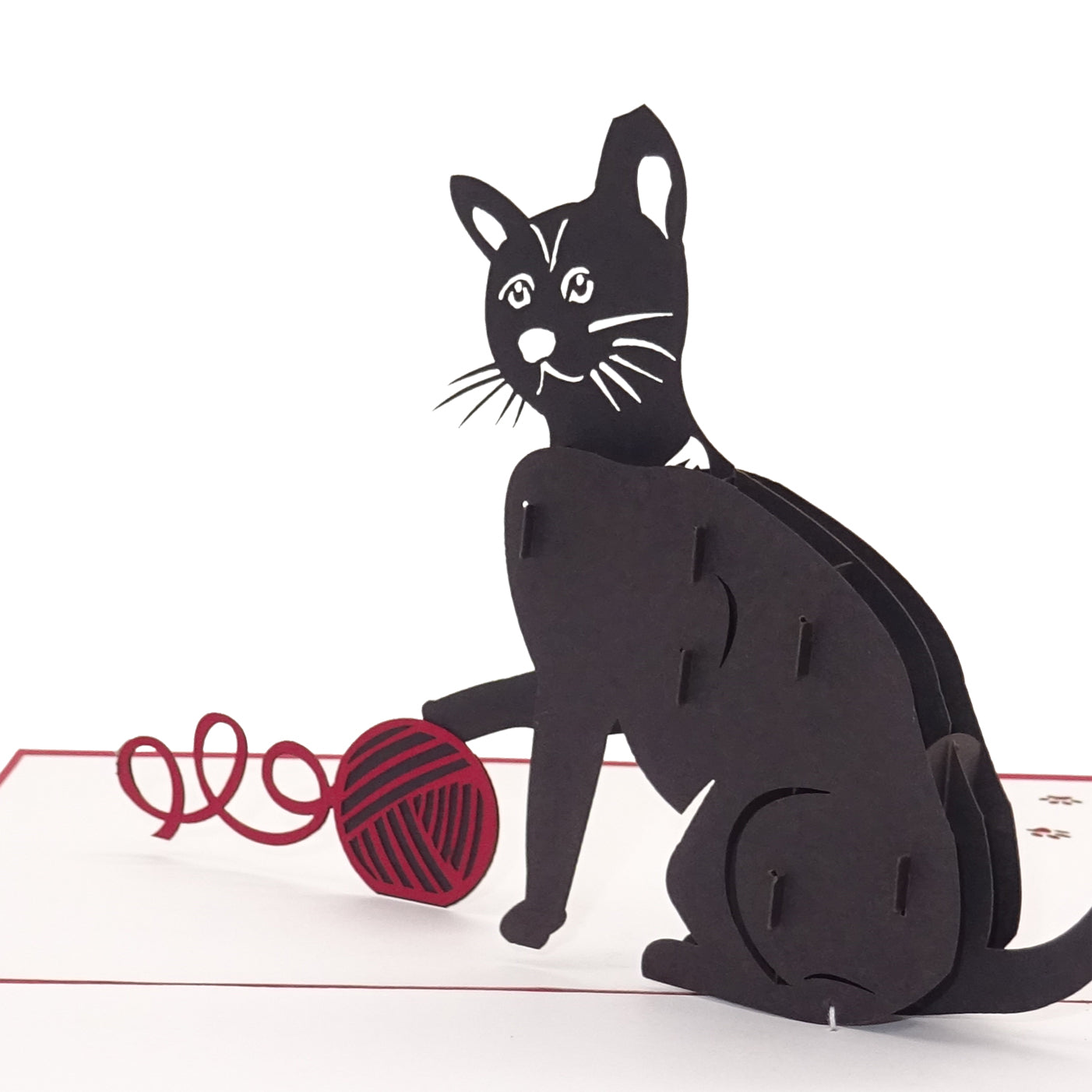 Pop Up Karte "Spielende Katze" - Katzenkarte, 3D Geburtstagskarte