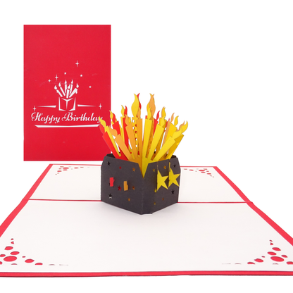 Pop Up Karte "Birthday Candles - Happy Birthday" 3D Geburtstagskarte englisch