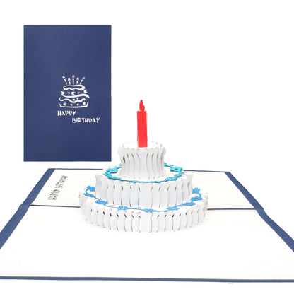 Pop Up Karte "Birthday Cake" 3D Geburtstagskarte mit Umschlag