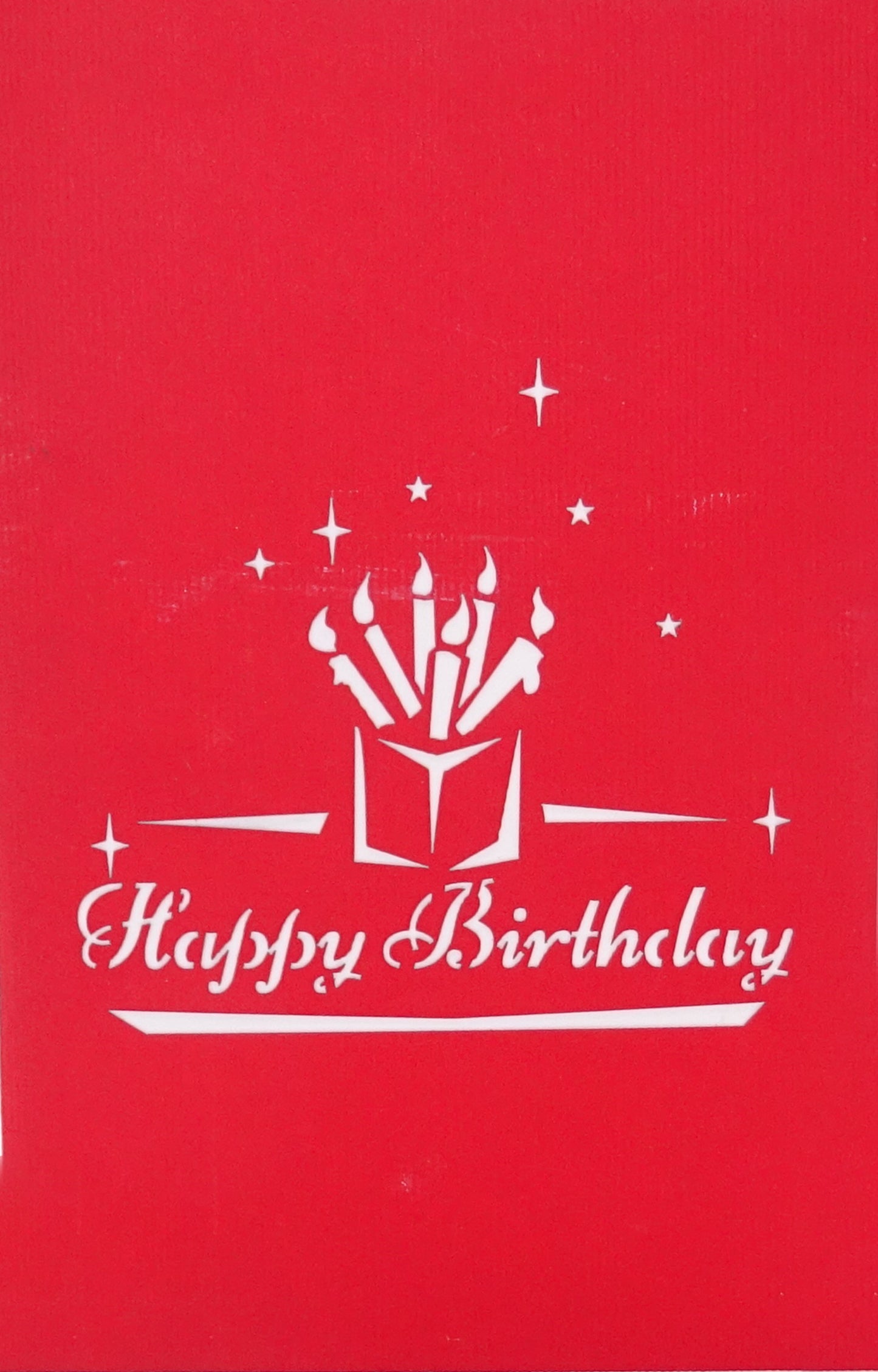 Pop Up Karte "Birthday Candles - Happy Birthday" 3D Geburtstagskarte englisch