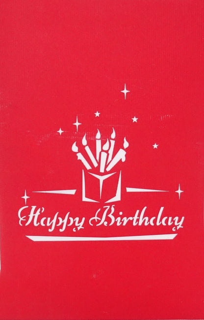 Pop Up Karte "Birthday Candles - Happy Birthday" 3D Geburtstagskarte englisch