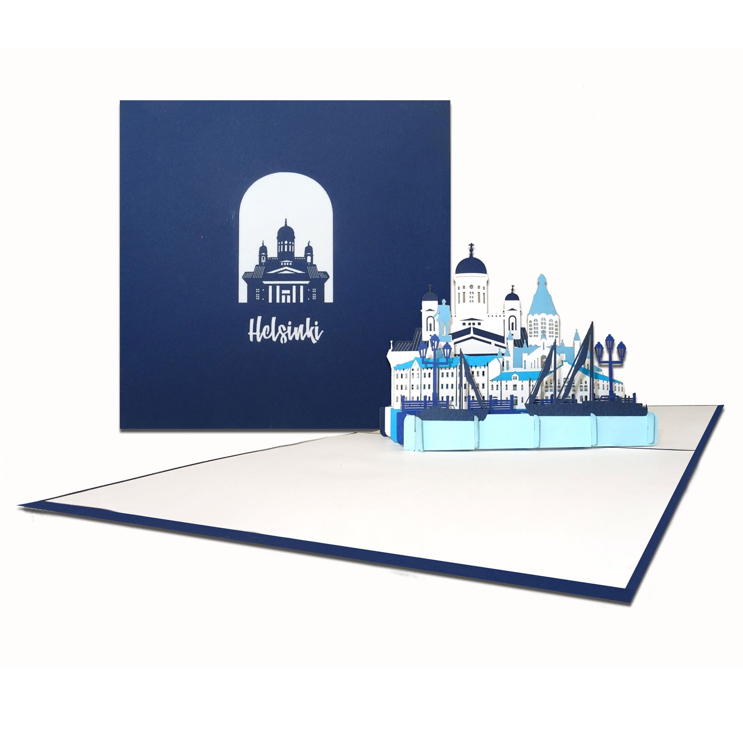 Pop Up Karte „Helsinki - Panorama“ Grußkarte & Geburtstagskarte Finnland