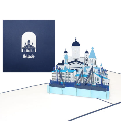 Pop Up Karte „Helsinki - Panorama“ Grußkarte & Geburtstagskarte Finnland