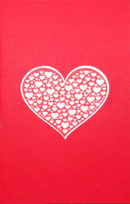 Pop Up Karte "Love Heart" 3D Valentinskarte, Hochzeitskarte & Geburtstagskarte