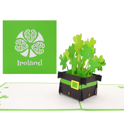 Pop Up Karte „Irland“ Souvenir, Geburtstagskarte, Reisegutschein Dublin Geschenk