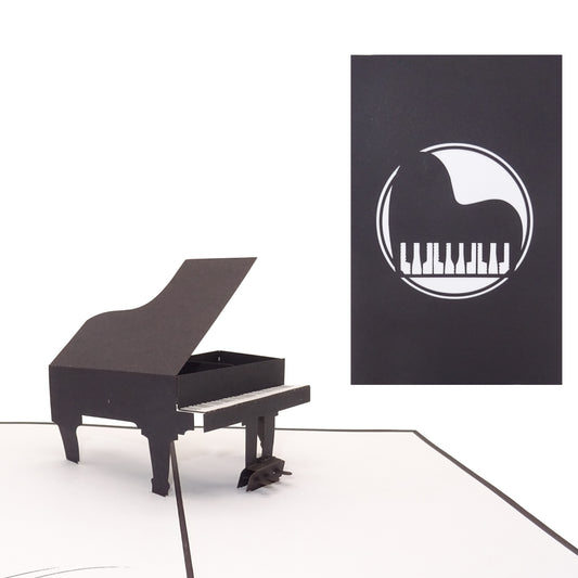 Pop Up Karte "Klavier - Piano Konzert" Einladung, 3D Geburtstagskarte Gutschein