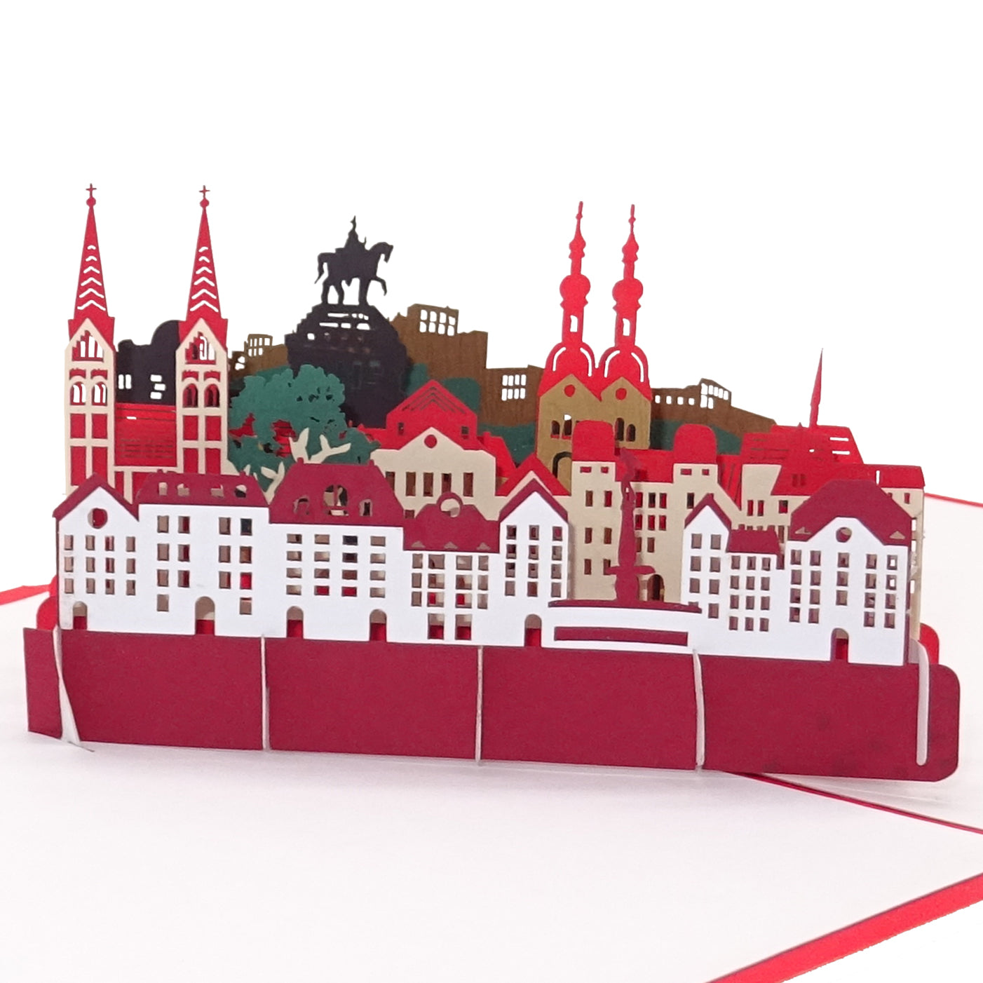 Pop Up Karte „Koblenz & Deutsches Eck“ Souvenir, Grußkarte & Einladung