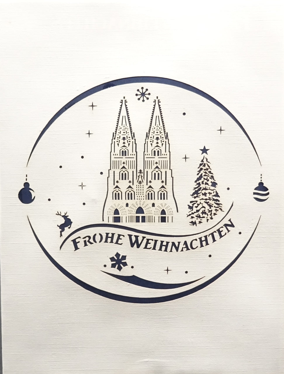 3D Weihnachtskarte "Kölner Dom" Pop Up Karte als Souvenir & Einladung Köln Trip