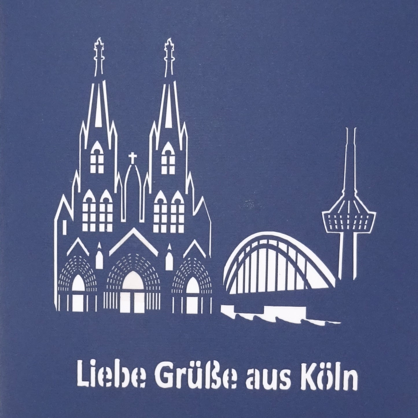 Pop Up Karte "Kölner Dom - Liebe Grüße aus Köln" Souvenir, Geschenk, 3D Grußkarte