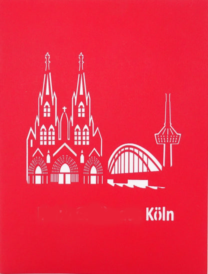 Pop Up Karte "Köln - Kölner Dom" Städtereise Souvenir Fanartikel & Gutschein