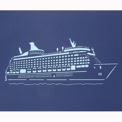 Pop Up Karte "Kreuzfahrtschiff" 3D Geburtstagskarte & Einladung & Gutschein Kreuzfahrt