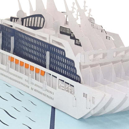 Pop Up Karte "Kreuzfahrtschiff" 3D Geburtstagskarte & Einladung & Gutschein Kreuzfahrt