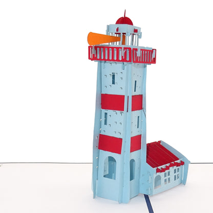 Pop Up Karte "Leuchtturm" 3D Geburtstagskarte, Reisegutschein, Einladung Urlaub