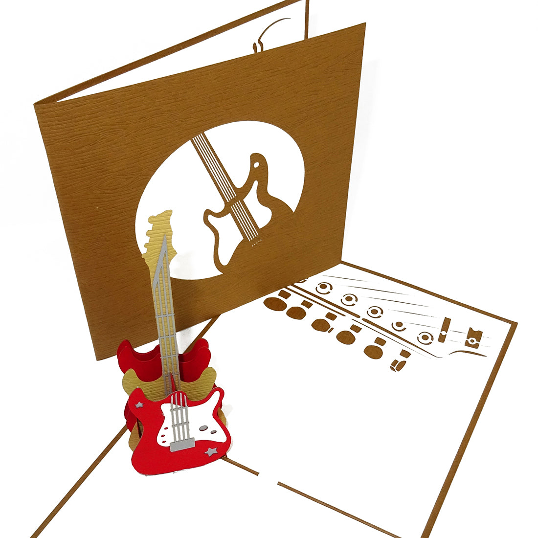 Pop Up Karte "E Gitarre - Rock´n´Roll"- Gutschein, Geschenkgutschein