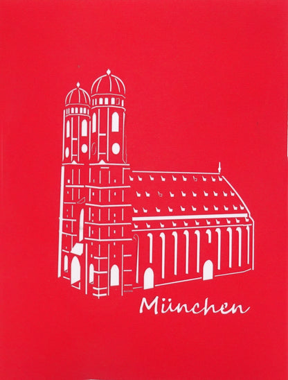 Pop Up Karte "München - Frauenkirche" 3D Grußkarte, Glückwunschkarte & Souvenir