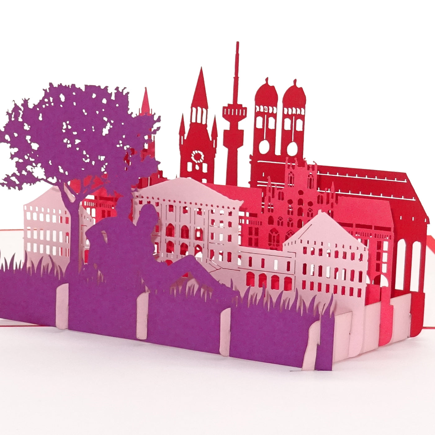 Pop Up Karte „München – Panorama & Frauenkirche“ 3D Grußkarte, Souvenir Geschenk