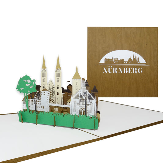 Pop Up Karte „Nürnberg“ 3D Grußkarte, Gutschein & Souvenir