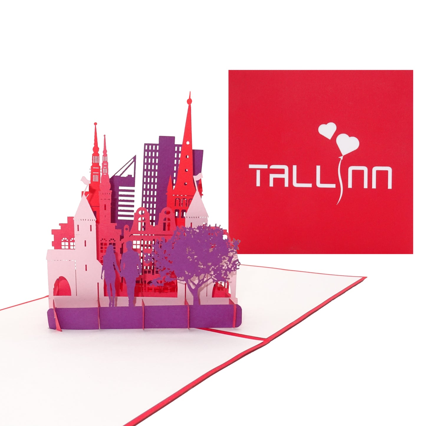 Pop Up Karte „Tallinn“ Estland Souvenir als Grußkarte, Einladung Gutschein Reise