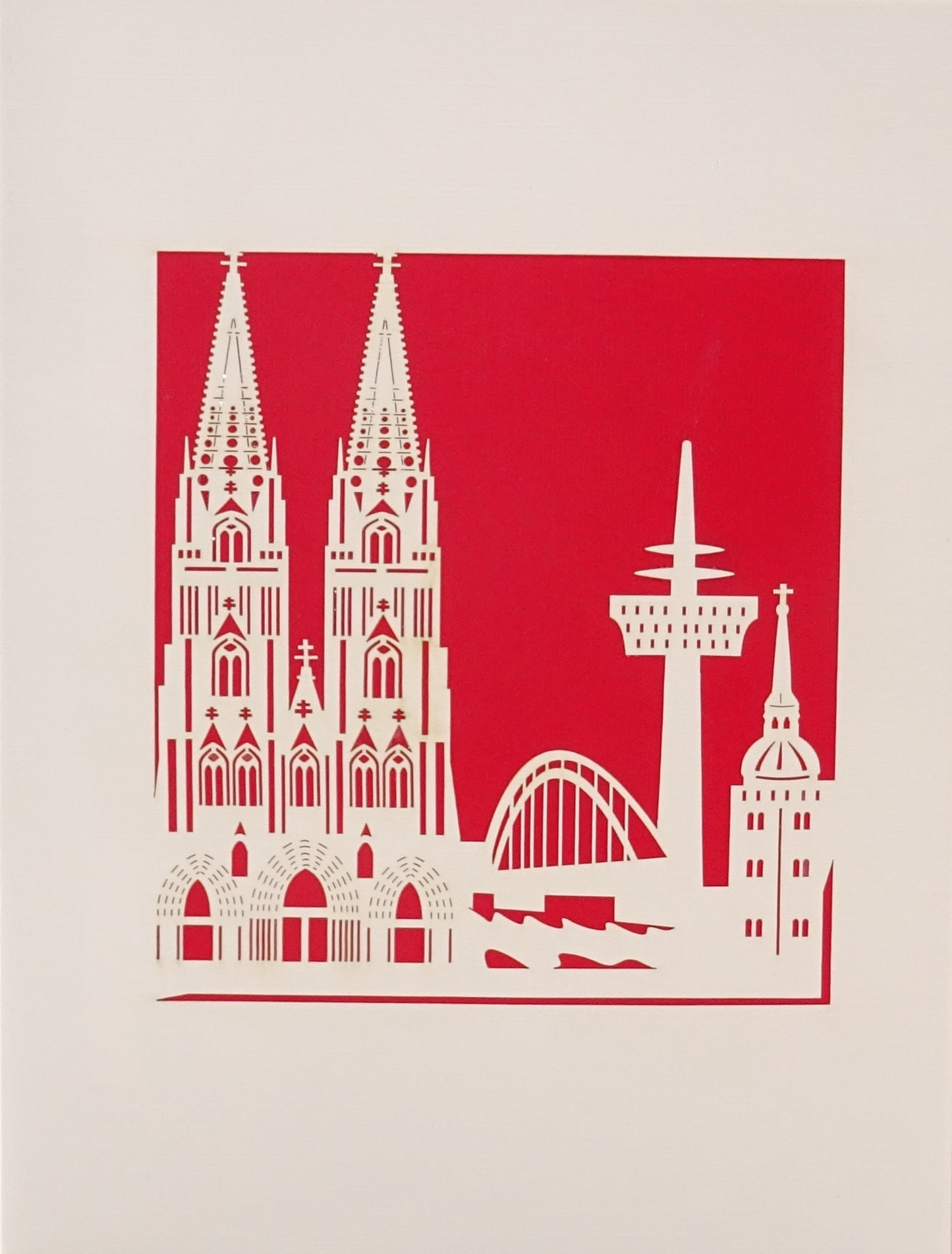 Pop Up Karte "Köln Panorma & Dom" 3D Geburtstagskarte, Postkarte & Souvenir