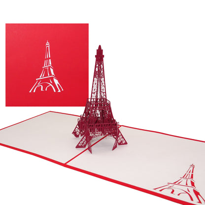 Pop Up Karte "Paris Eiffelturm" 3D Modell Postkarte als Gutschein, Souvenir & Einladung