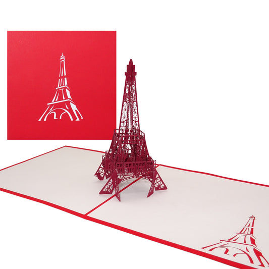 Pop Up Karte "Paris Eiffelturm" 3D Modell Postkarte als Gutschein, Souvenir & Einladung