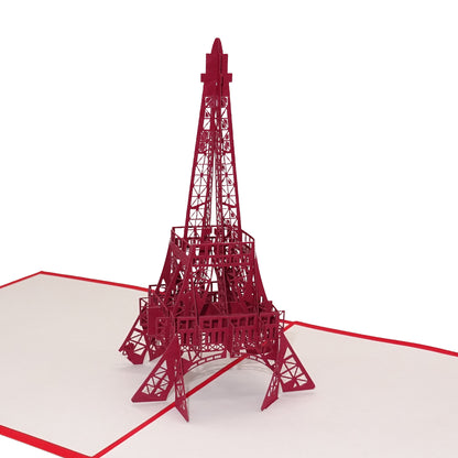 Pop Up Karte "Paris Eiffelturm" 3D Modell Postkarte als Gutschein, Souvenir & Einladung