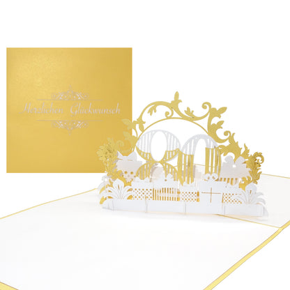 Pop Up Karte "80. Geburtstag" 3D Geburtstagskarte 80 als Gutschein, Geschenkidee