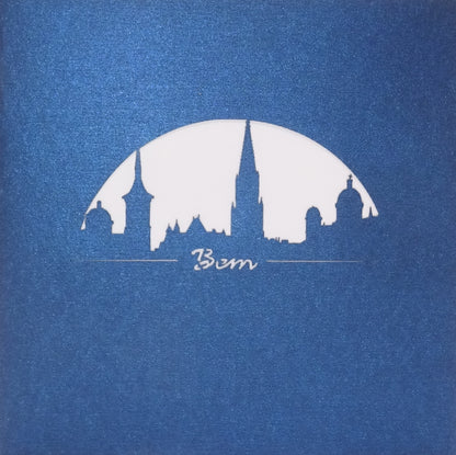 Pop Up Karte "Bern – Panorama mit Berner Münster“ 3D Grußkarte & Souvenir