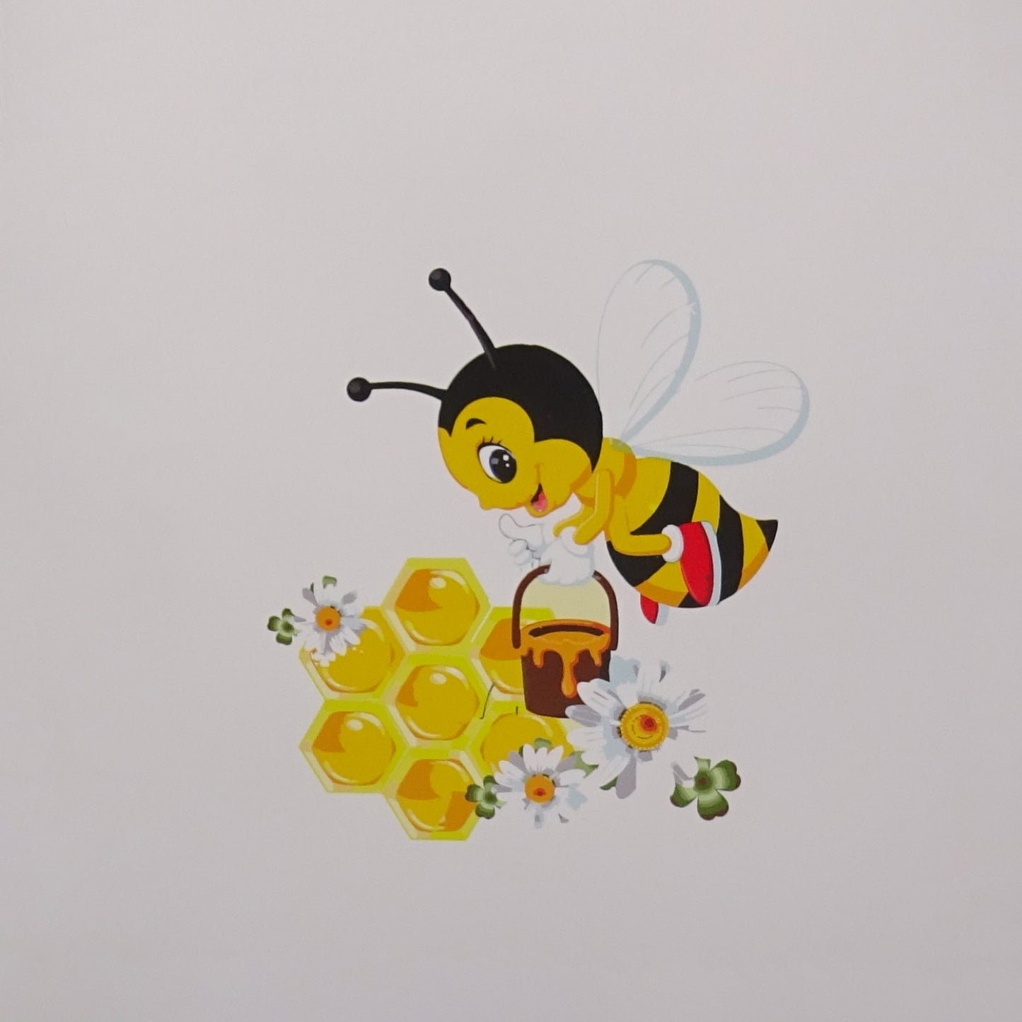Pop-Up Karte "Bee Happy - Biene auf Blüte" - 3D Geburtstagskarte & Grußkarte