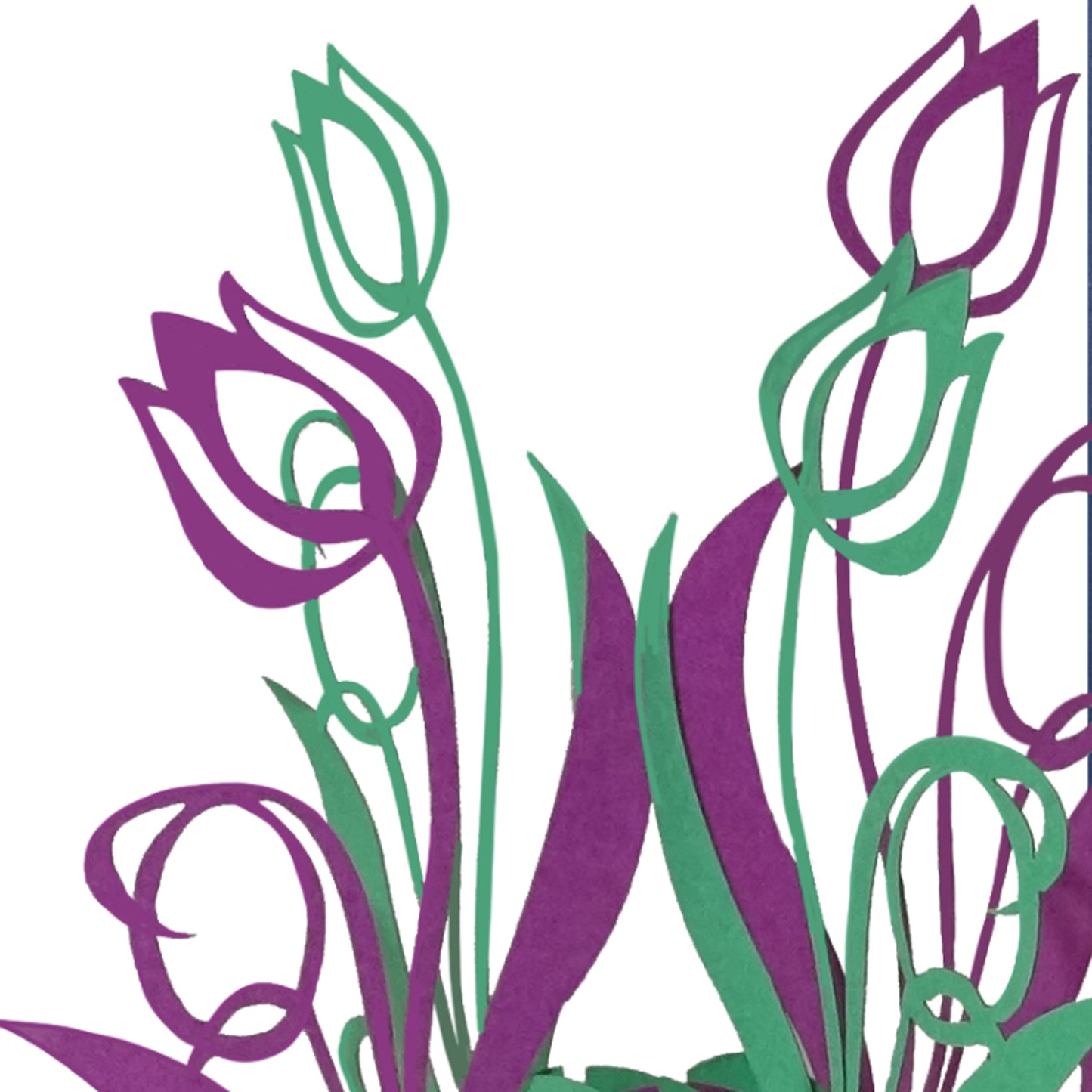 Pop Up Geburtstagskarte "Tulpen" - Glückwunschkarte, Dankeskarte