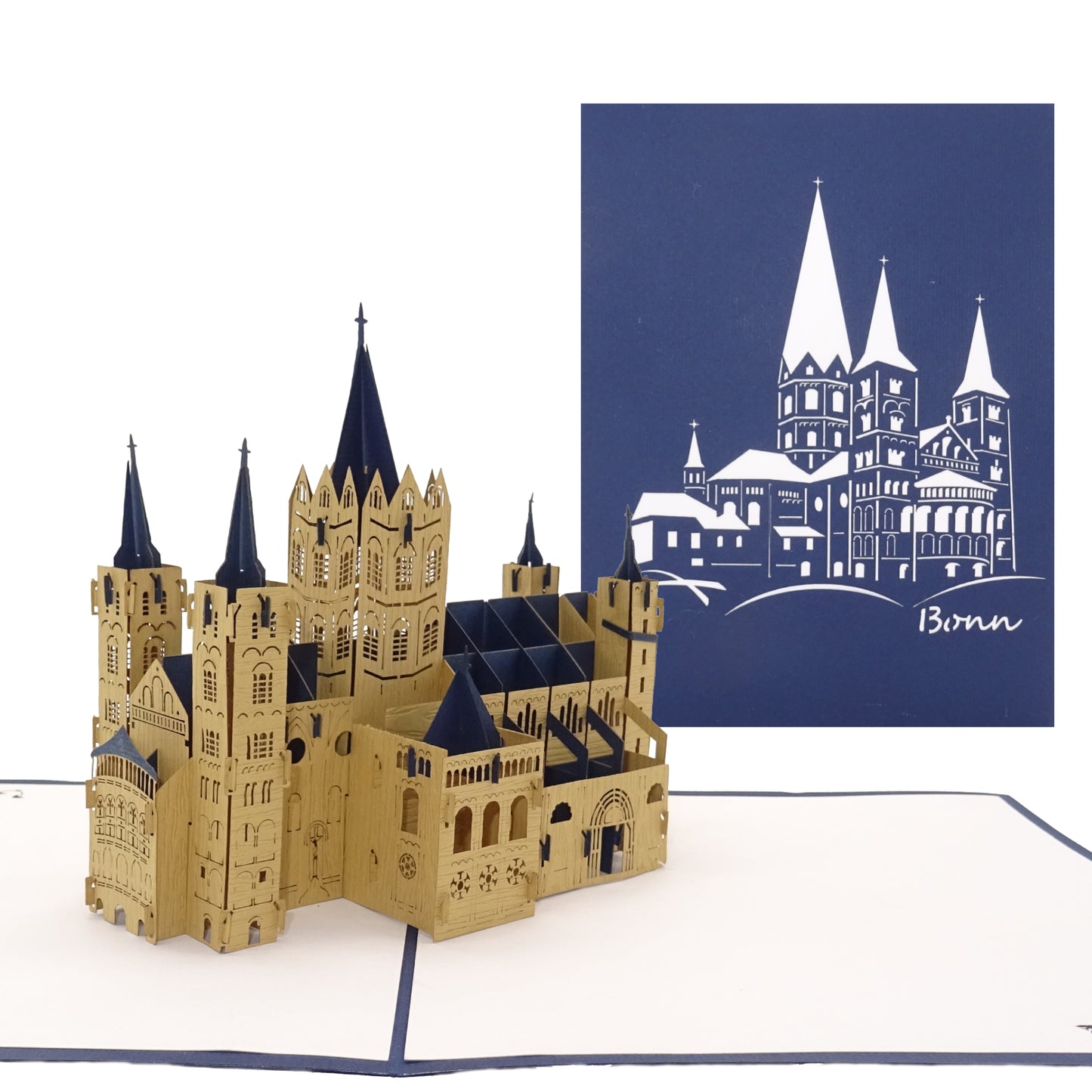 Pop Up Karte "Bonn - Bonner Münster" 3D Postkarte - Grußkarte, Geburtstagskarte & Souvenir