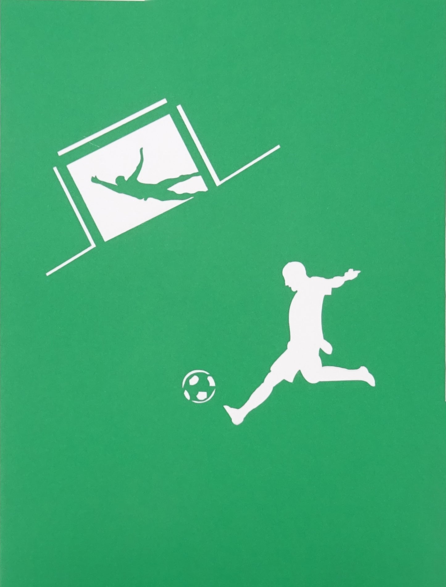 Pop Up Karte "Fußball Grün & Weiß" 3D Geburtstagskarte, Fanartikel Bremen