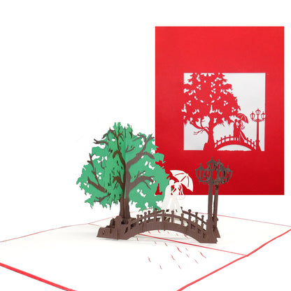 Pop Up Karte "Wedding Bridge" 3D Hochzeitskarte, Einladungskarte, Geschenkgutschein