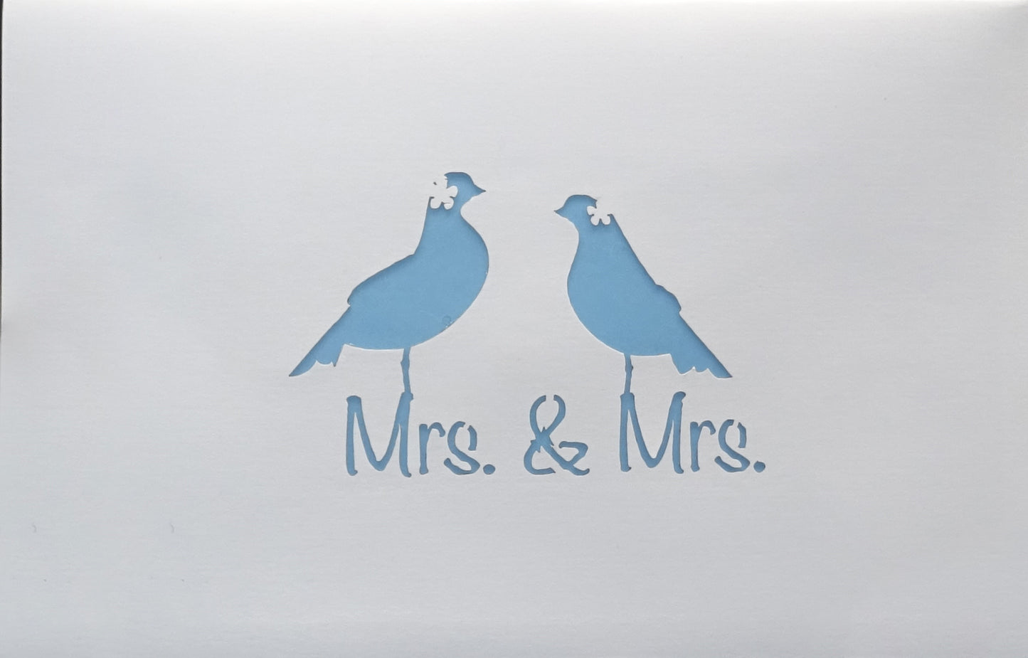 Pop Up Karte “Mrs. & Mrs.“ 3D Hochzeitskarte, Einladung lesbische Hochzeit