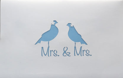 Pop Up Karte “Mrs. & Mrs.“ 3D Hochzeitskarte, Einladung lesbische Hochzeit